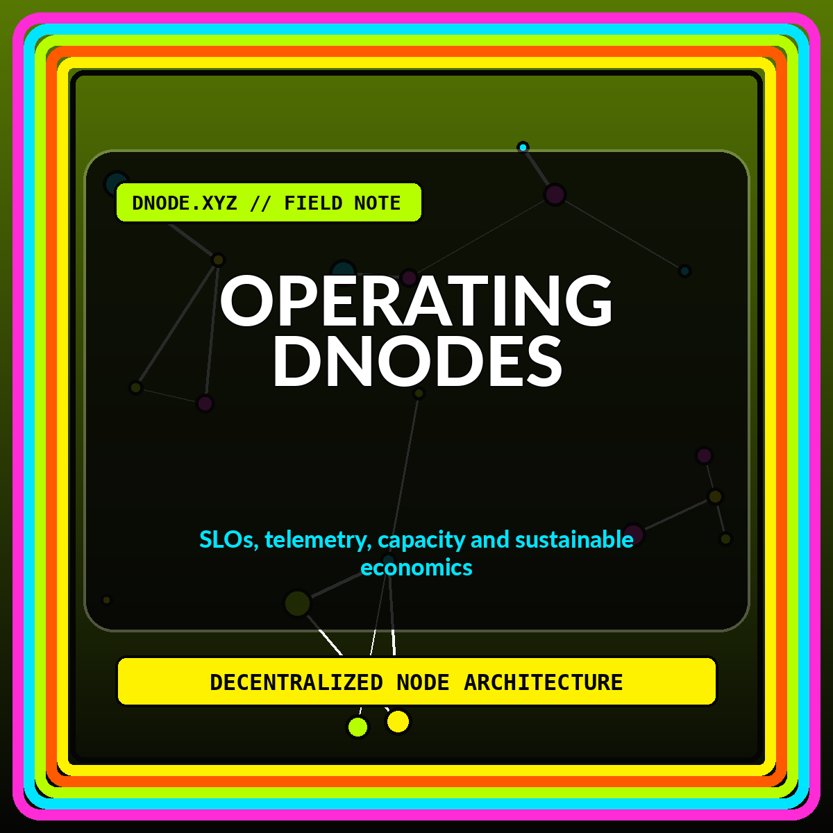 Neon network illustration for Operating dNodes