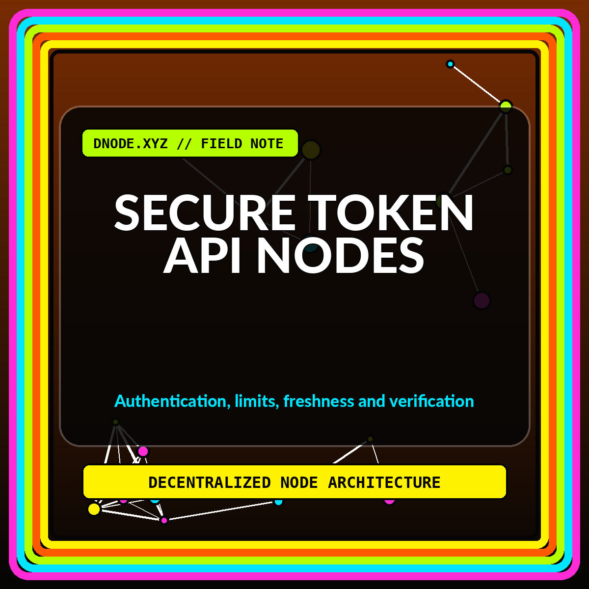 Neon network illustration for Secure Token API Nodes